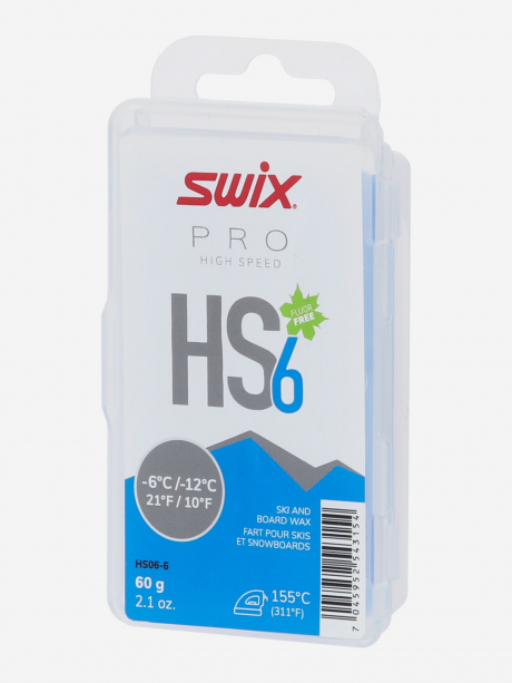 SWIX Парафин SWIX HS6 BLUE -6/-12 C, 60 г Артикул: HS06-6