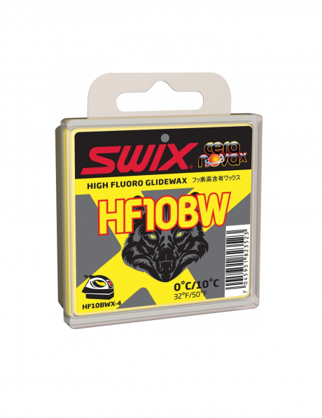 SWIX Высокофтористый парафин SWIX HF 10BWX BLACK с добавкой BW +10/ 0 C, 40 г Артикул: HF10BWX-4
