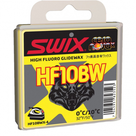 SWIX Высокофтористый парафин SWIX HF 10BWX BLACK с добавкой BW +10/ 0 C, 40 г Артикул: HF10BWX-4