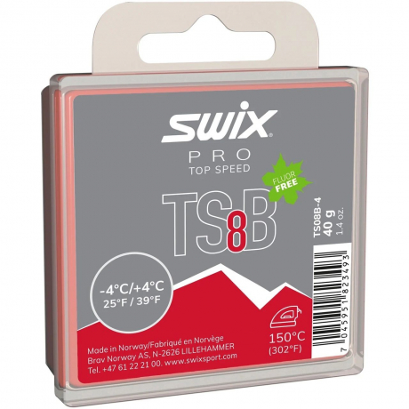SWIX Парафин SWIX TS8 BLACK +4/-4 C, 40 г Артикул: TS08B-4