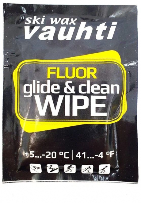 VAUHTI Смывка салфетка фторированная VAUHTI CLEAN & GLIDE WIPE +5/-20 C, 5 штук Артикул: EV41-CG172_5