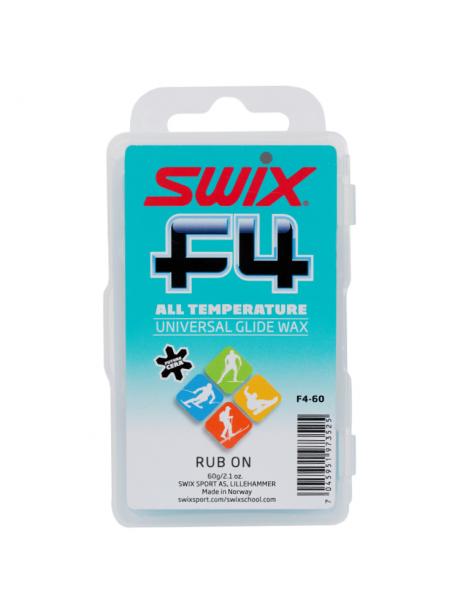 SWIX Парафин SWIX F4-60 UNIVERSAL, быстрого нанесения с пробкой, 60 г Артикул: F4-60