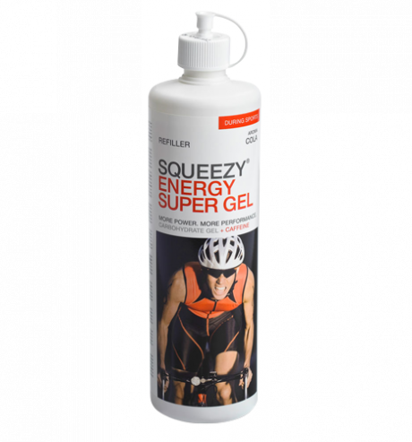 SQUEEZY Гель энергетический в бутылке ENERGY SUPER GEL кола + кофеин, 500 мл Артикул: GE0021