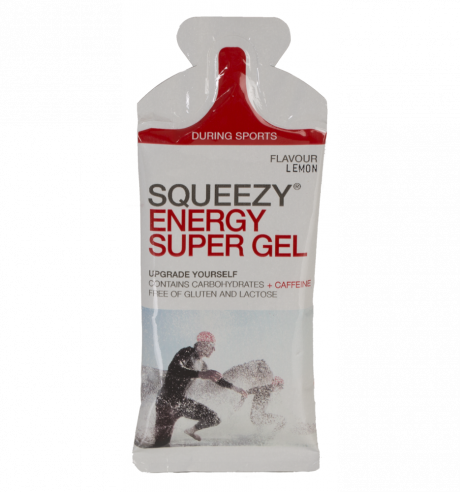 SQUEEZY Гель энергетический ENERGY SUPER GEL лимон+кофеин, 33 г Артикул: GE1006-U