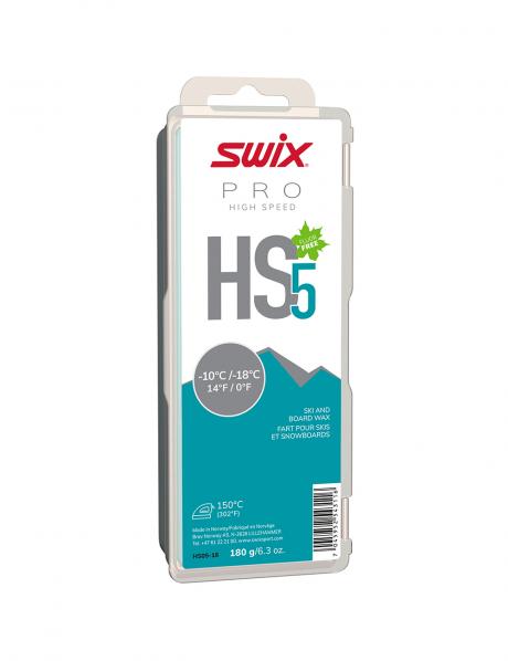 SWIX Парафин SWIX HS5 TURQUOISE -10/-18°C, 180 г Артикул: HS05-18