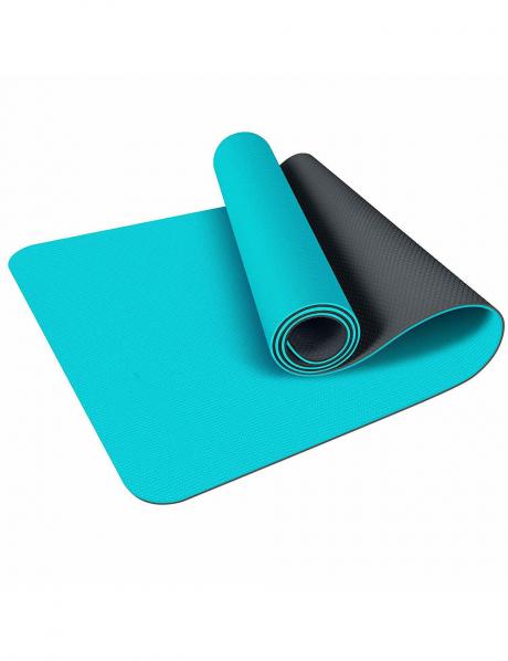 LIVEUP Коврик для йоги TPE BLUE-BLACK 6 мм Артикул: LS3237-bb