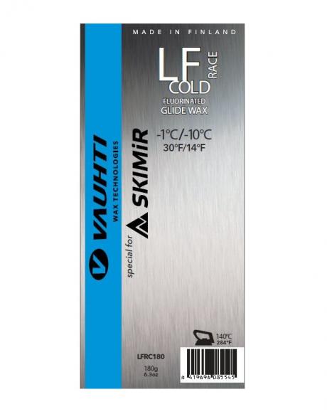 VAUHTI Парафин низкофтористый LF RACE COLD (-1/-10), 180 г Артикул: LFRC180-Skimir