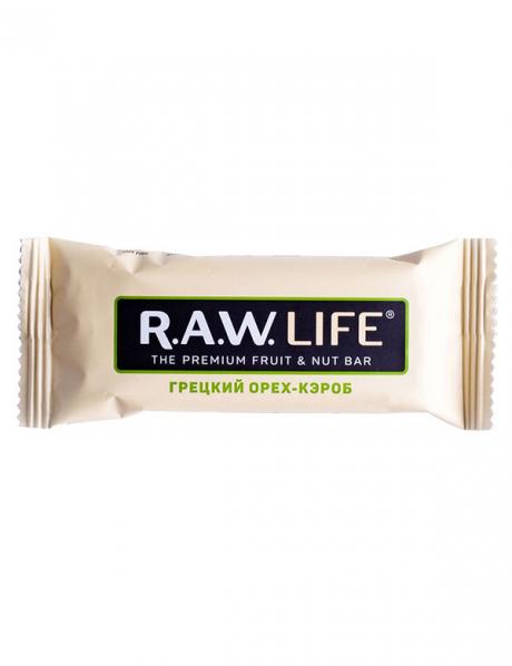 R.A.W LIFE Батончик "Грецкий орех - Кэроб", 47 г Артикул: RAWLIFE-09