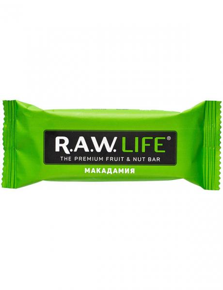 R.A.W LIFE Батончик "Макадамия", 47 г Артикул: RAWLIFE-04