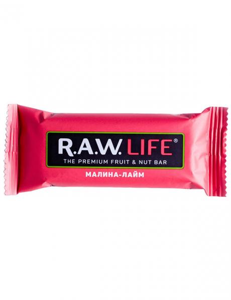 R.A.W LIFE Батончик "Малина - Лайм", 47 г Артикул: RAWLIFE-07